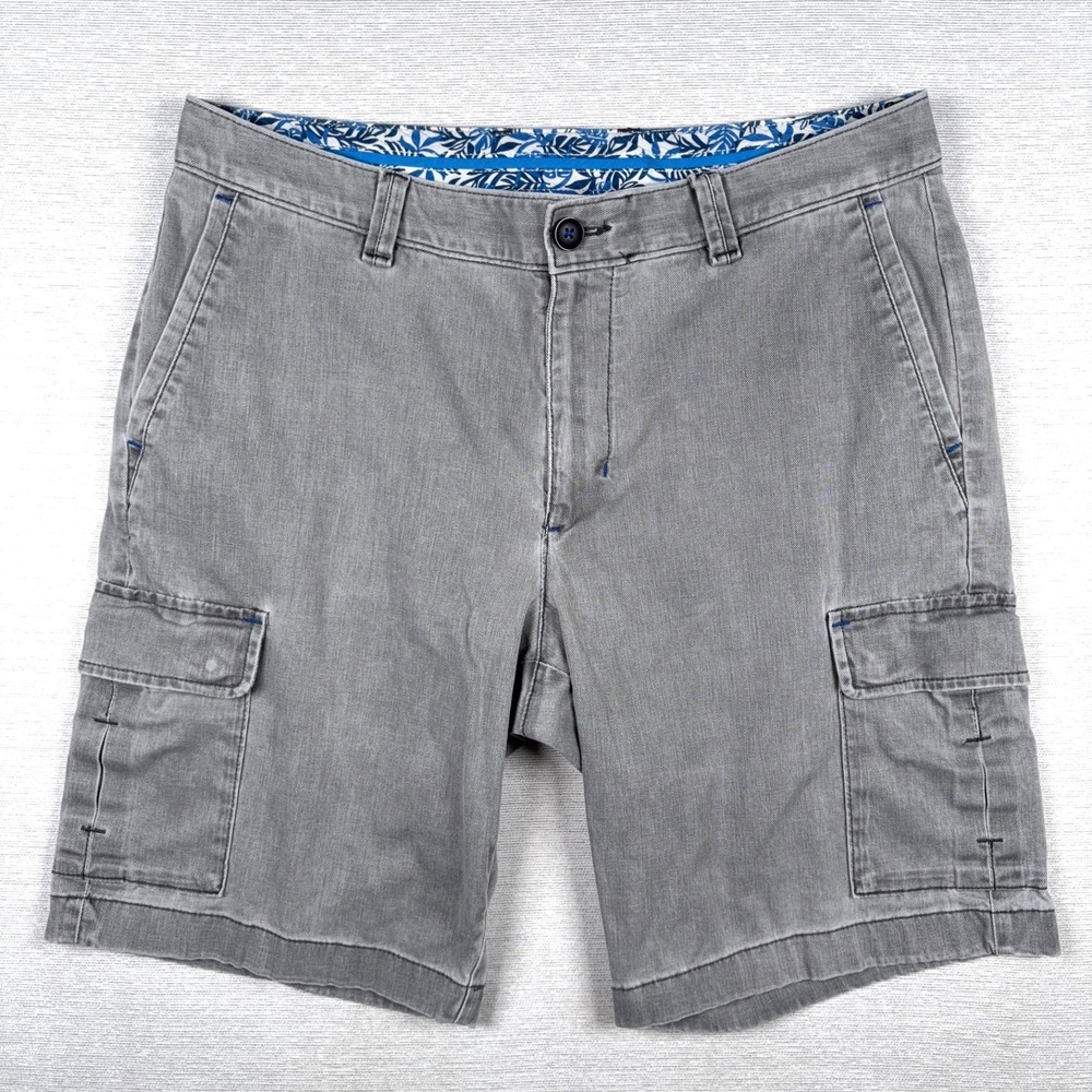 Tommy Bahama Coastal Key Cargo 10" Shorts Mens Size 34 Gray